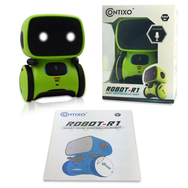 Contixo R1 Kids Robot Toy, Interactive Voice Control Dancing Singing Touch Sensor Smart gift For Ages 3-8, Blue
