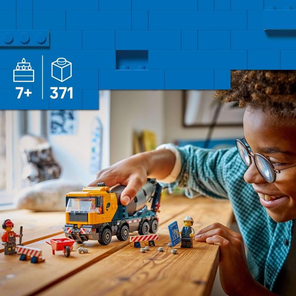 LEGO City Cement Mixer Truck Building Toy 60478