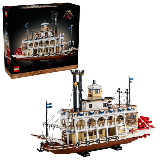 LEGO Ideas River Steamboat Building Set for Adults 21356