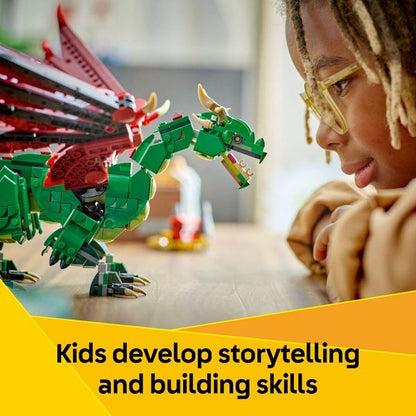 LEGO Creator 3 in 1 Medieval Dragon Building Toy with 3 Options Sea Serpent or Phoenix 31161